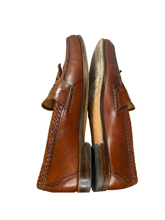 Allen Edmonds Maxfield Tassel Braided Loafers Size 13B Brown Leather 47716 main image 8